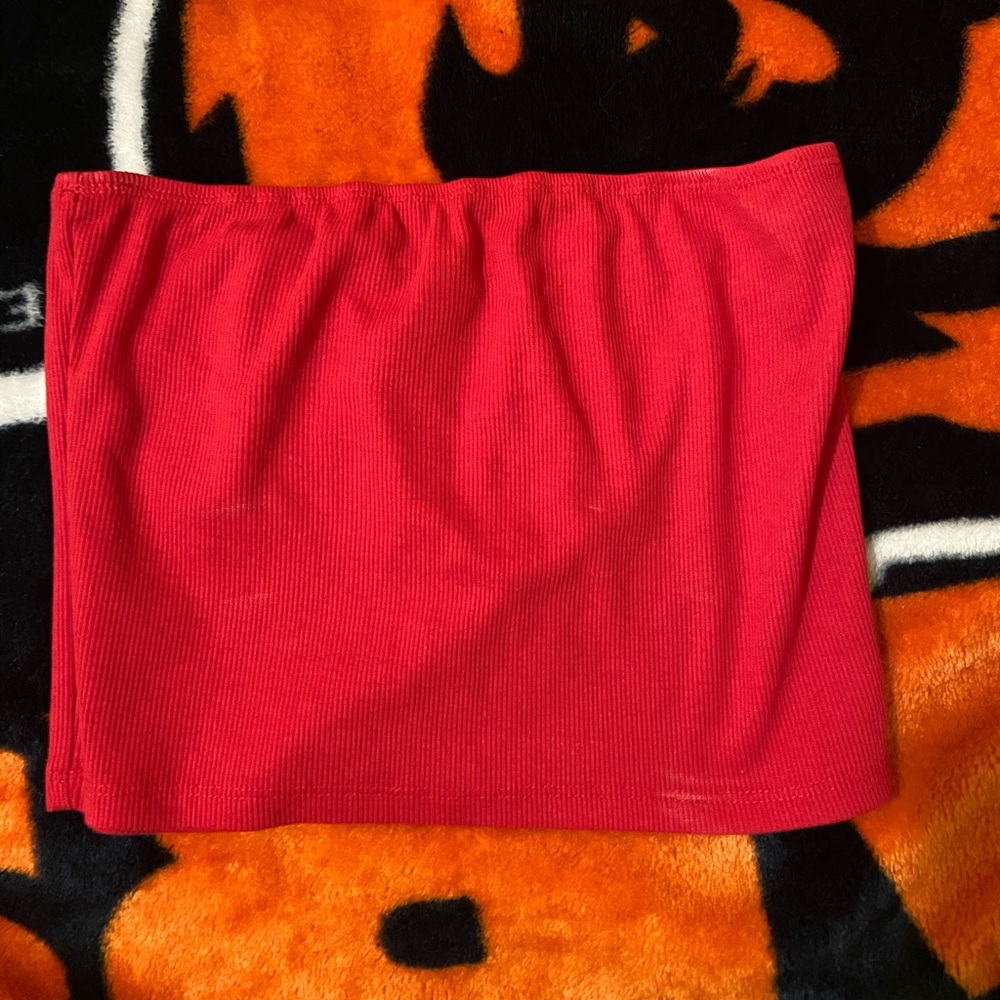 Red tube top